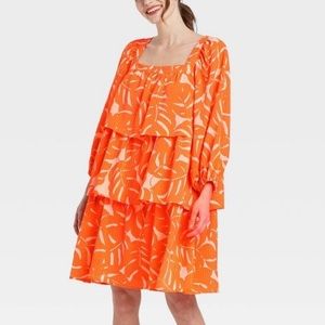 Ballon Long Sleeve Dress